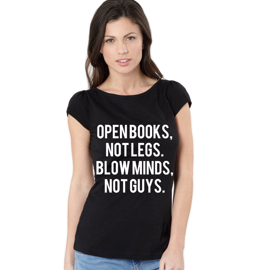 Tricou dama negru, Open Books - CATEGORIE